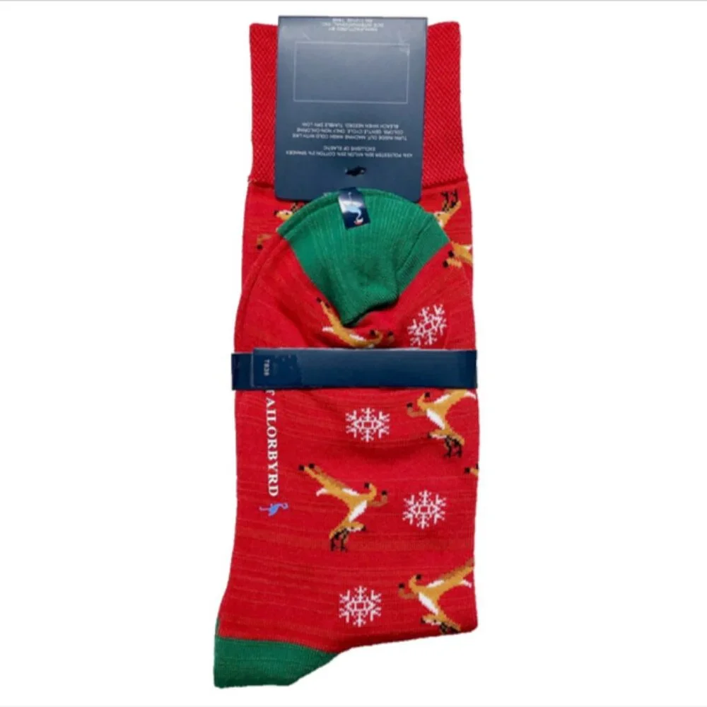 Tailorbyrd Holiday Nutcracker and Reindeer Socks 2 Pairs